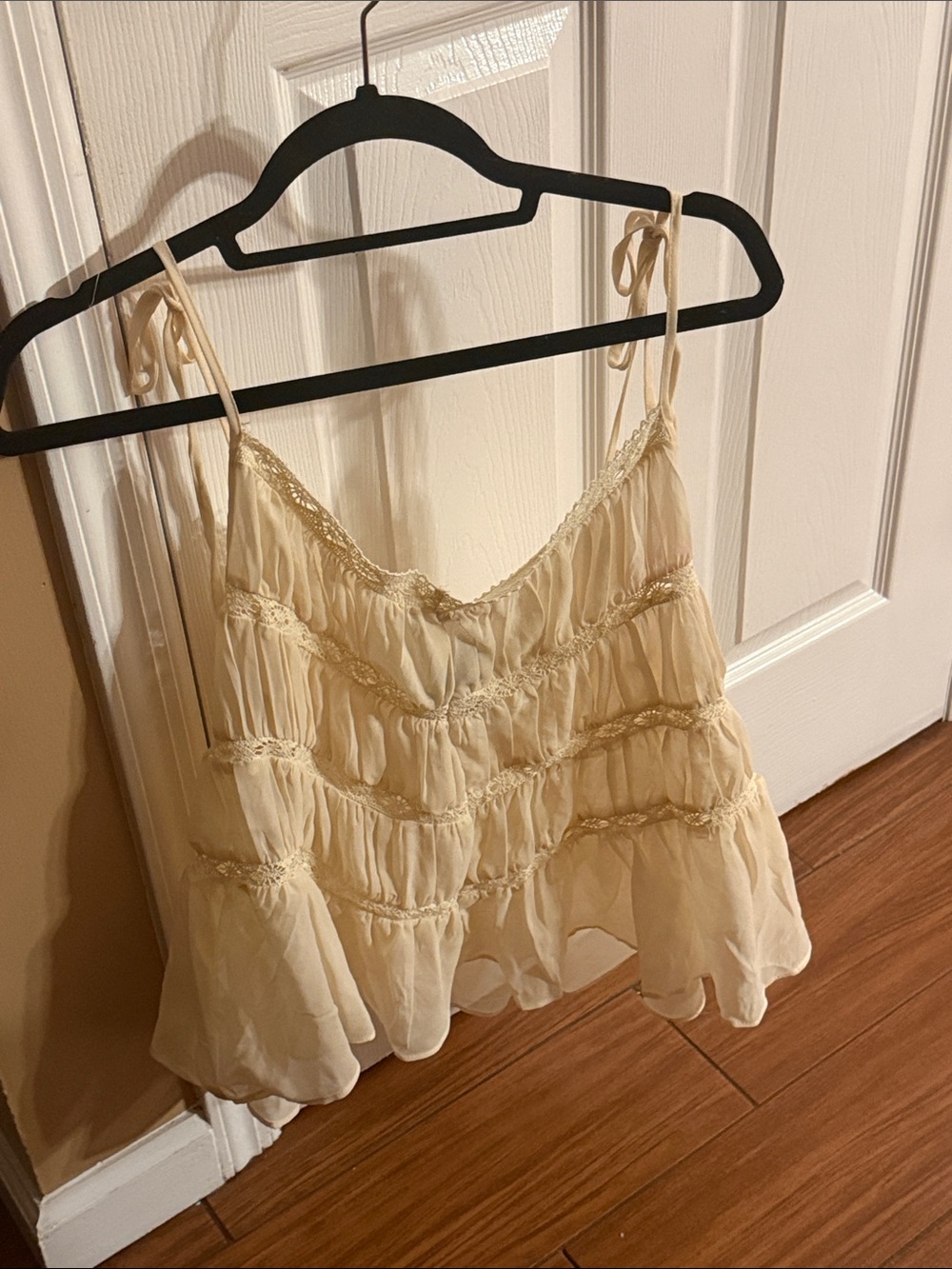 Cream flowy top